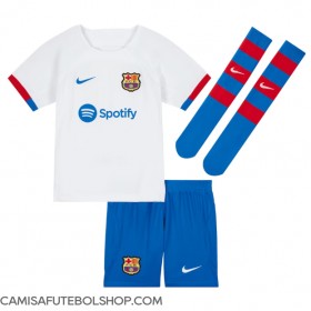 Camisa de time de futebol Barcelona Pedri Gonzalez #8 Replicas 2º Equipamento Infantil 2023-24 Manga Curta (+ Calças curtas)